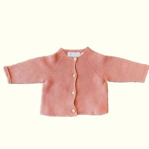 Zara Baby Rust Knit Cardigan 1-3M
